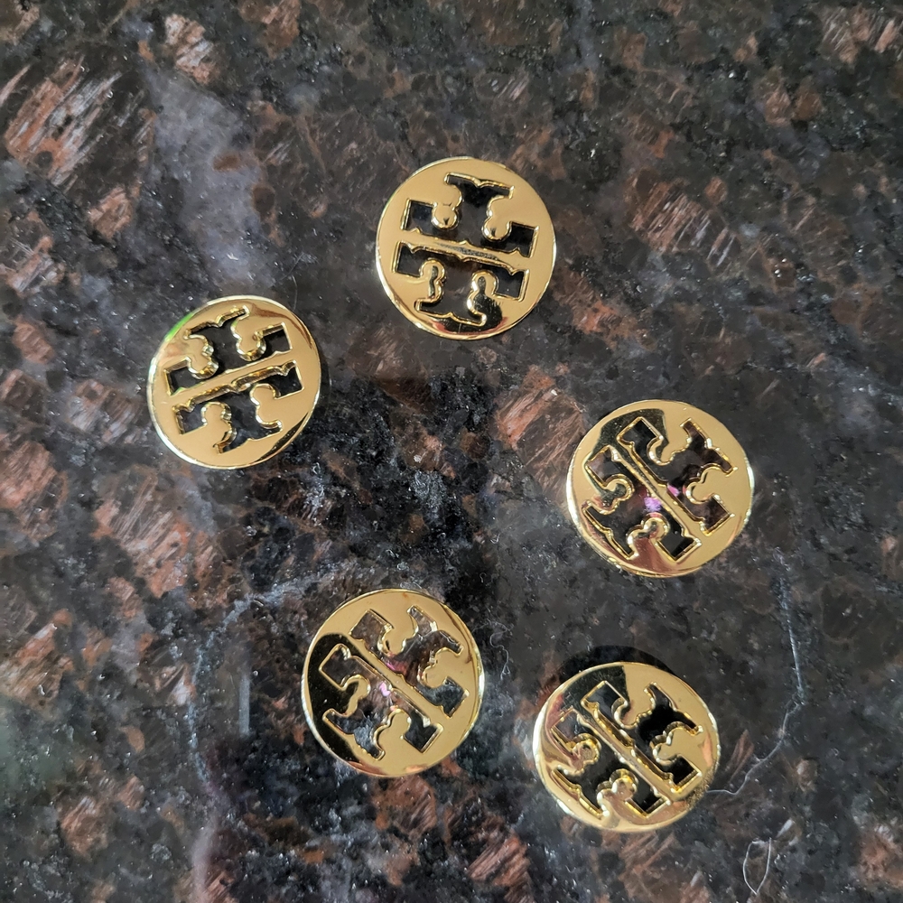 Tory Burch Gold Logo Buttons